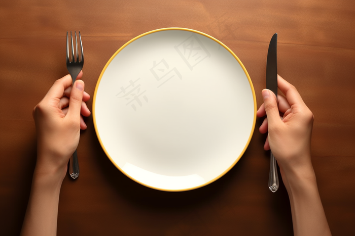 光盘行动不浪费粮食摄影图