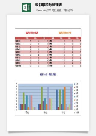 3款彩票跟踪管理表excel模板