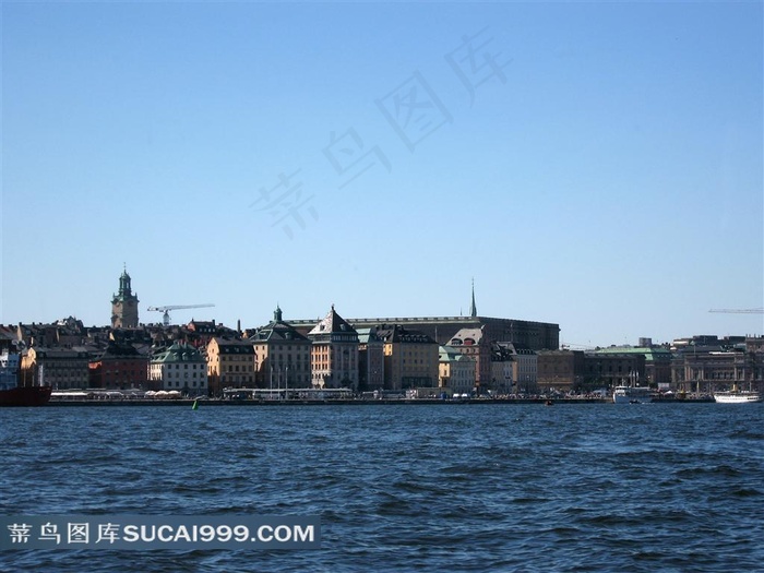 欧洲旅游瑞典首都斯德哥尔摩海滨城市建筑景观图片