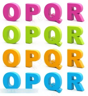 创意立体字母高清图片素材