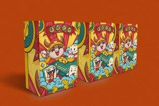 中国风国潮新春春节包装样机模板