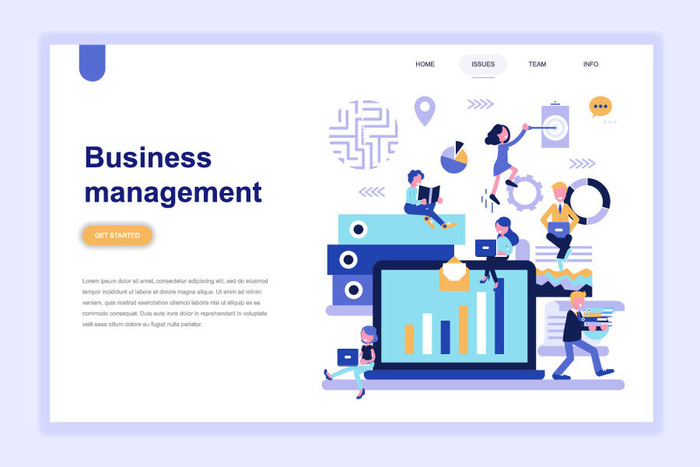 2.5D扁平化卡通商务办公科技感UI网页banner设计AI矢量EPS素材