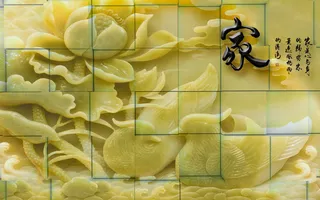 雕塑玉雕背景风景