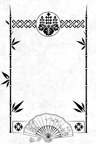 中国风传统水墨古风古典展板边框工笔画PS海报背景平面广告Ai设计素材