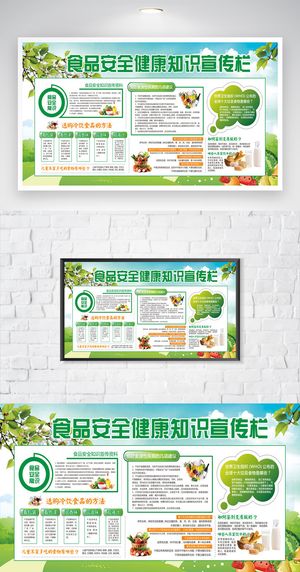 大气食品安全教育展板模板