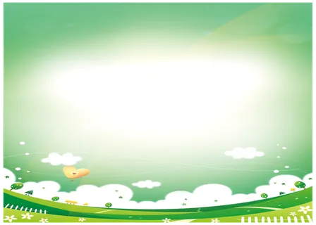 绿色蓝天卡通