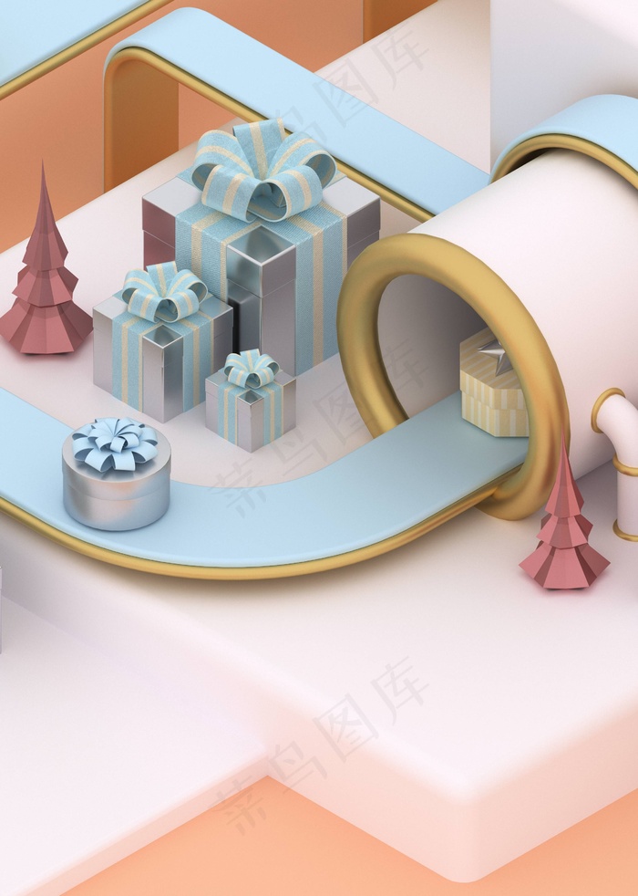 圣诞节3D建模礼品工厂