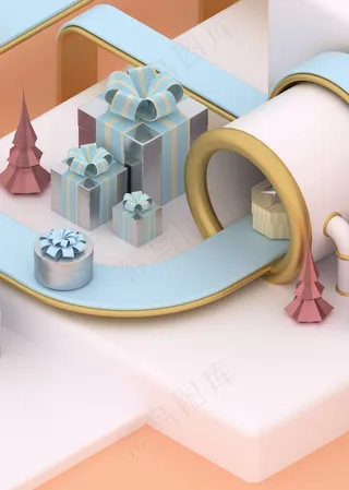 圣诞节3D建模礼品工厂