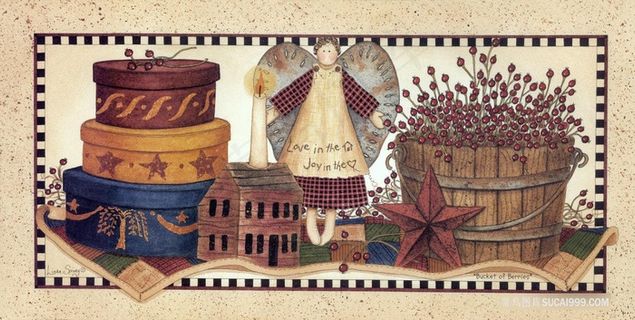 唯美花卉盒子高清油画