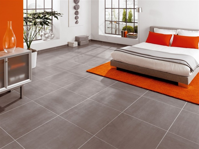 温馨室内白色红色家居卧室地板双人床窗台