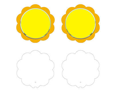 异形-花朵夏季pvc扇子模版