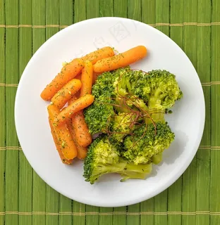 胡萝卜西蓝花美食素材