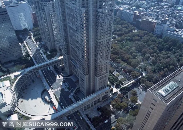 高楼繁华城市城市建筑高架建筑
