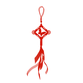 红色平安结中国结免扣素材