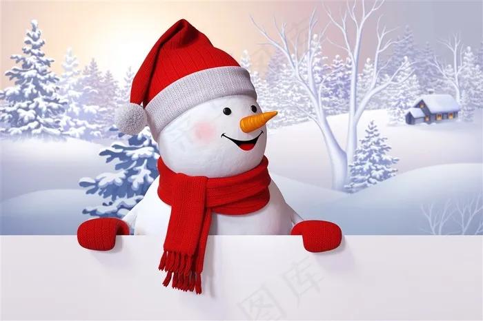 圣诞雪人可爱图片素材圣诞节图片