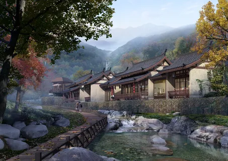 传统中国乡村小镇图片