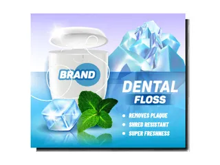 矢量口腔牙刷与冲洗器广告