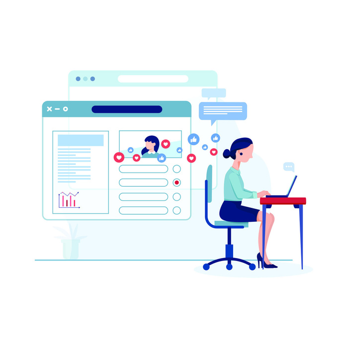 扁平化人物场景办公互联网等距ai矢量设计网页海报UI素材插画