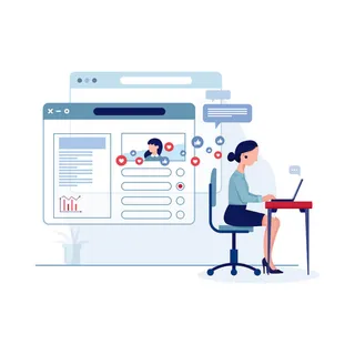 扁平化人物场景办公互联网等距ai矢量设计网页海报UI素材插画