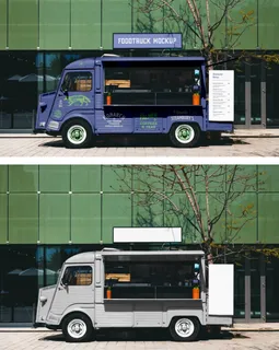 复古食品卡车样机