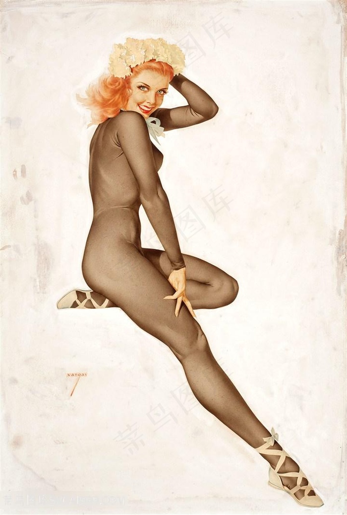 美人图性感美女高清插画
