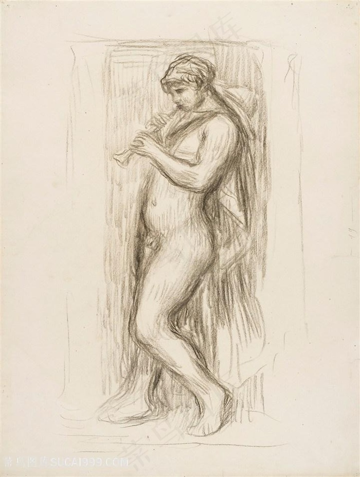 素描裸体女性装饰画