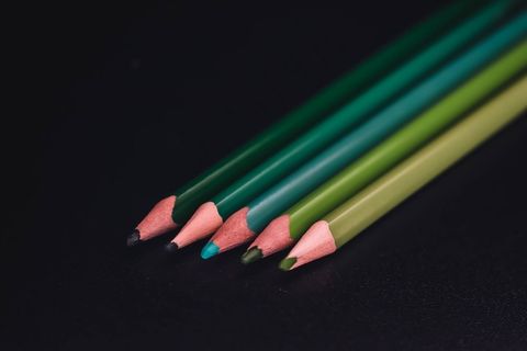 绿色彩色铅笔图片 绿色彩色铅笔图片