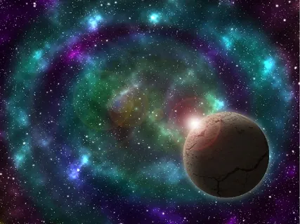 元宇宙世界天空背景墙风景