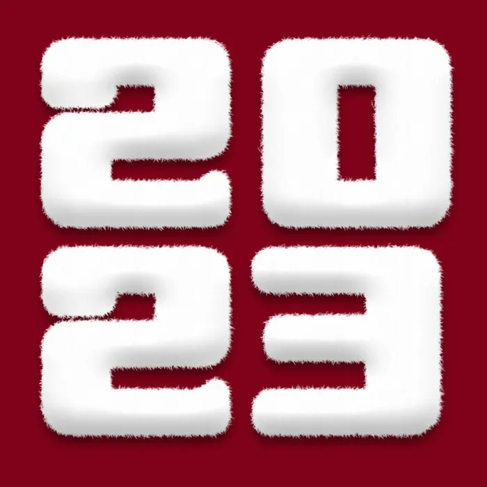 2023兔年毛绒字效果psd模版下载