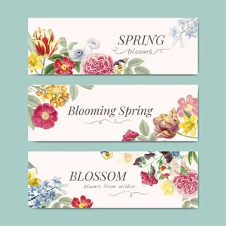 欢迎春天到花开风景