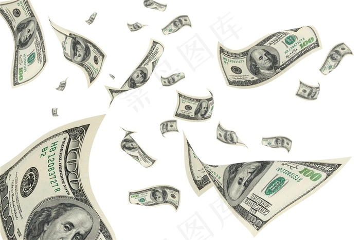 美金系列 - 满天飞散的100美金