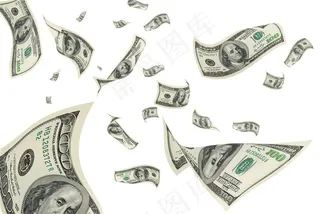 美金系列 - 满天飞散的100美金