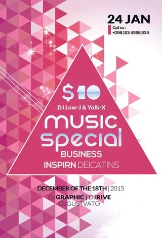 科技感多边形海报模板