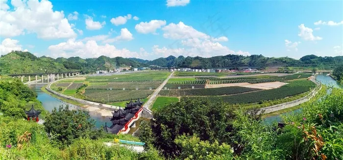 墨冲良田坝全景摄影