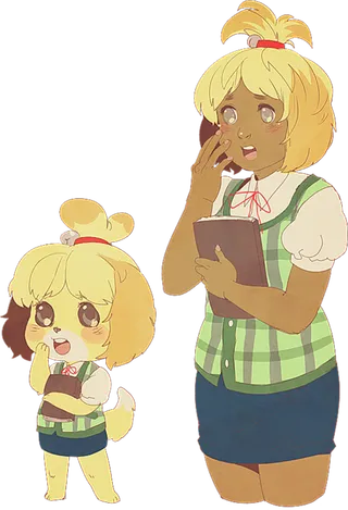 大小狗卡通简笔素材动森