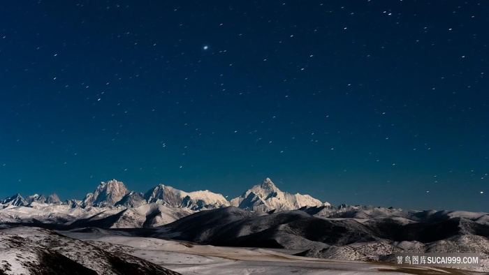 雪域高山星空图片