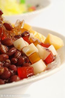 甜品店广告素材 红豆果冻冰沙刨冰