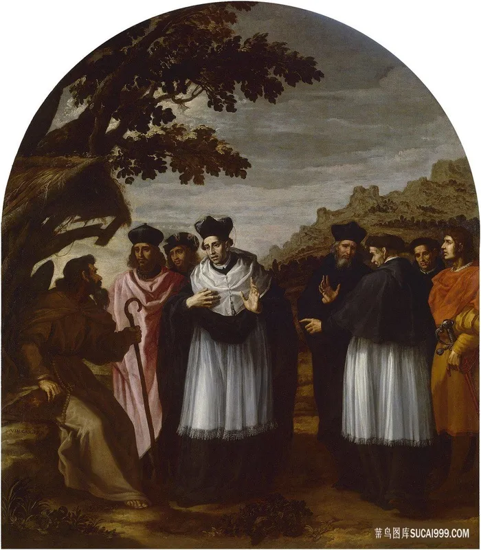 卡杜霍、文森提安·布鲁诺和他的六个同伴拜访了一位隐士-