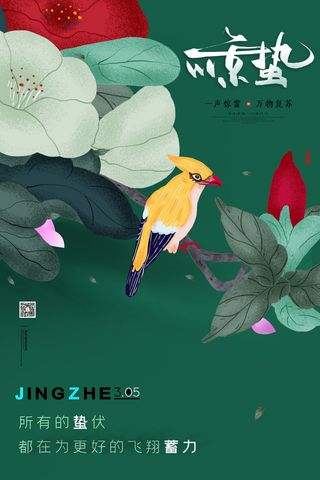 24二十四节气中国风创意惊蛰节日宣传海报模板PSD设计素材