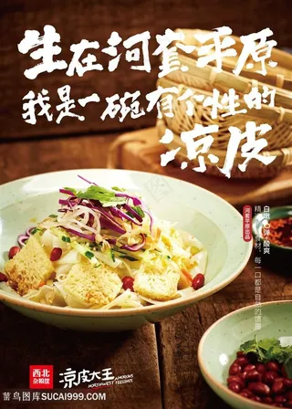 海报广告标语-凉皮（700x500mm）