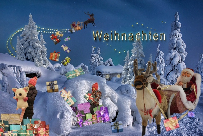 圣诞节雪花装饰风景