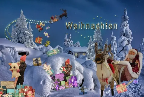 圣诞节雪花装饰风景