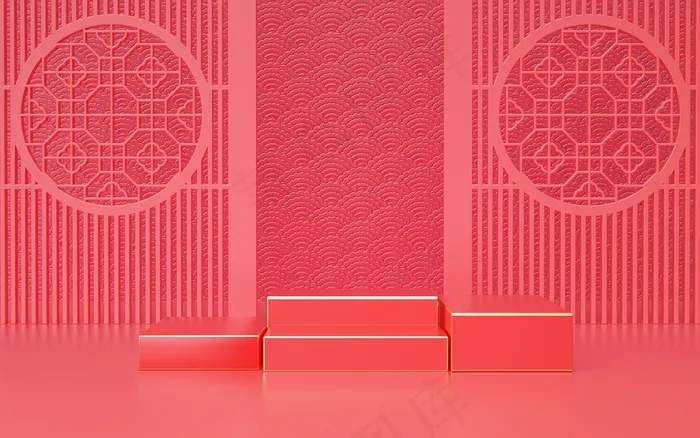 C4D电商场景模型渲染背景