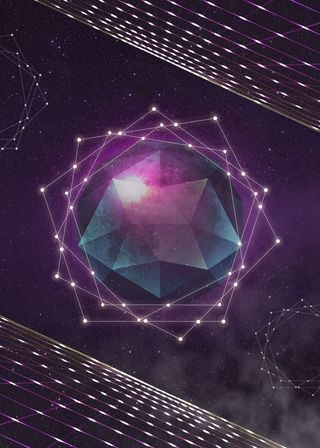 高清科技星空地球海报