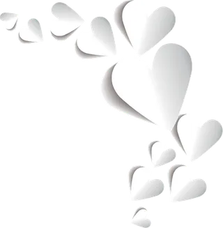 白色爱心情人节