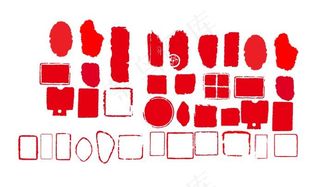 印章  红色   印章背景   标识