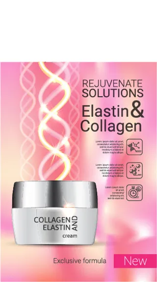 化妆品使用说明书彩妆科幻底图