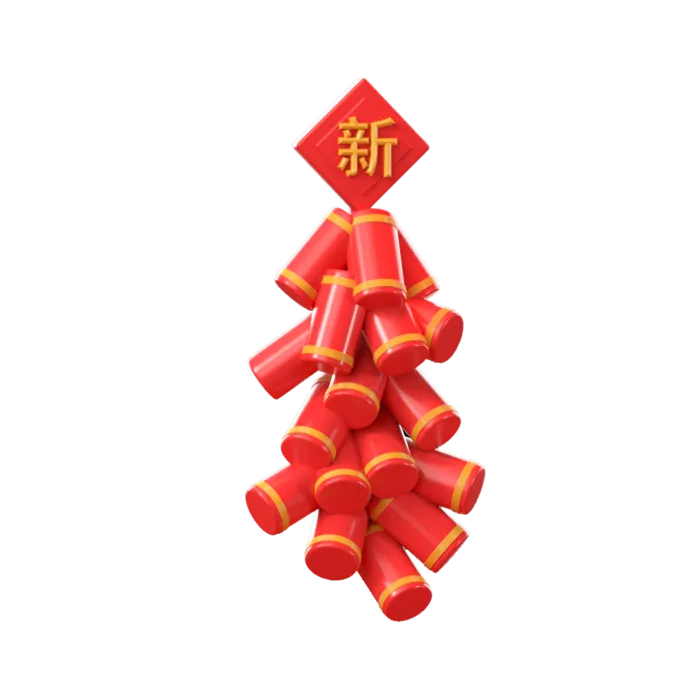 新年元素素材红色喜庆新春兔年