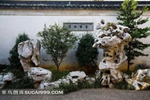 苏州拙政园假山素材