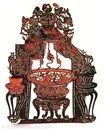 花坛鲜花皮影戏中国风图片